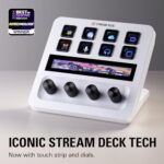 Elgato Stream Deck + White, audio mixer, live controller