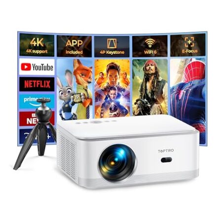 【Android TV】4K Projector, 25000 Lumen, 300" Display, WiFi 6