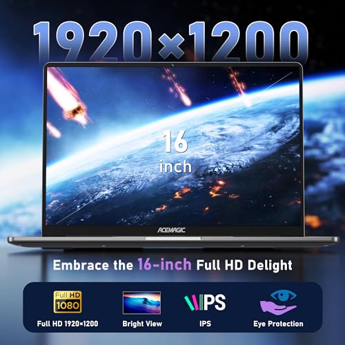 ACEMAGIC 40.6cm FHD Laptop, Quad-Core N-95, 16GB RAM, 512GB SSD