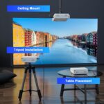 XuanPad 2024 Mini Projector, 1080P, 14000L, Portable HD