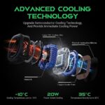 Black Shark Magnetic RGB Phone Cooler, Portable (Black)