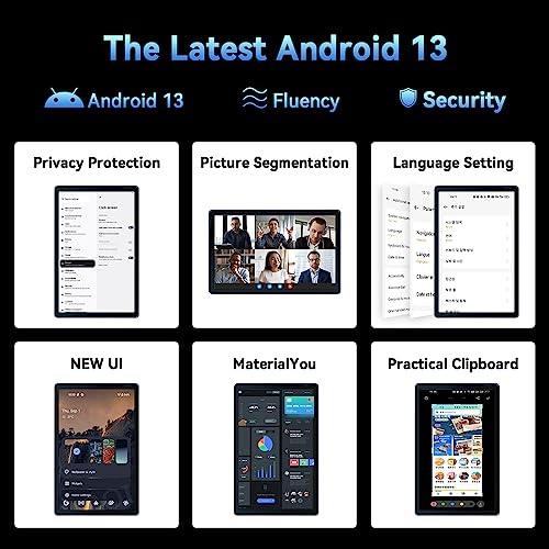 XCX 25.4cm Tablet Android 13, 8GB RAM 128GB ROM, Black