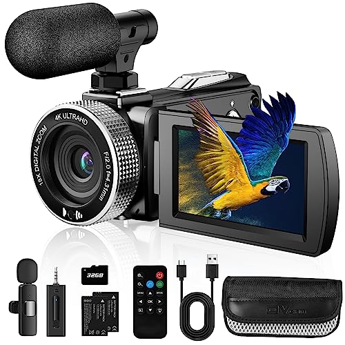 Vmotal 4K Camera, 48MP Photo, 4K 60FPS Video, 2 Batteries