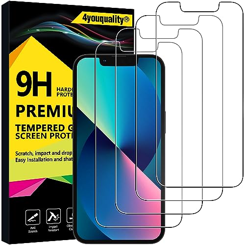 4youquality 4-Pack Screen Protector for iPhone 14/13/13 Pro