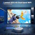 XuanPad Mini WiFi Bluetooth Projector, 1080P HD Portable