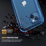 Diaclara iPhone 13 Case, 360° Full Body, Clear-Back, Blue