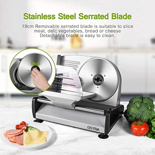 OSTBA SL-518 Electric Deli Slicer, 19cm Blade, 150W