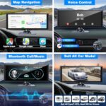 Portable Wireless Car Screen, 26cm IPS, 4K Dashcam, HD Camera