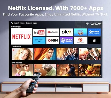 Netflix & Dolby Audio 26000 Lumen Smart Projector, 1080P, 4K