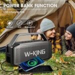 W-KING 60W Waterproof Bluetooth Speaker, 40H, Power Bank