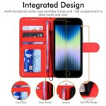 TECHGEAR iPhone SE/8/7/6 Leather Wallet Case - Red