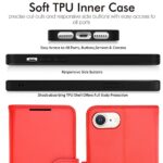TECHGEAR iPhone SE/8/7/6 Leather Wallet Case - Red