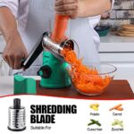 Rotary Cheese & Veggie Slicer with 3 Drum Blades