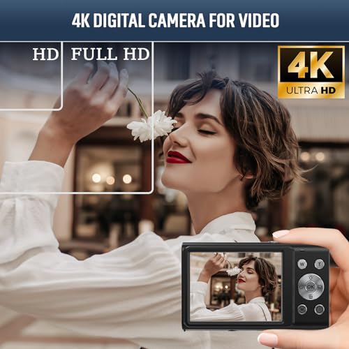 4K Autofocus Compact Camera, 48MP, 2.8" Screen, 16X Zoom