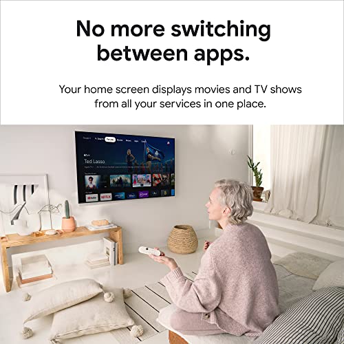 Chromecast with Google TV (HD) Snow – Streaming device