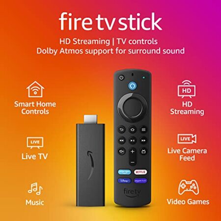 Amazon Fire TV Stick with Alexa Voice Remote, TV Controls