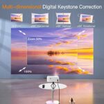 4K 5G WiFi Bluetooth Projector 18000L, VISSPL 1080P