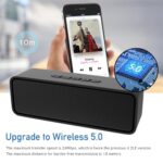 Sonkir Portable Wireless 5.0 Mini Speaker, 1500mAh, Black