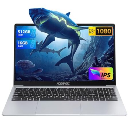 ACEMAGIC 15.6" Laptop, Quad-Core N-95, 16GB RAM, 512GB SSD