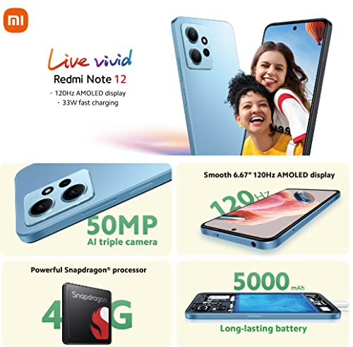 Xiaomi Redmi Note 12, 4+128GB, 6.67" FHD+ AMOLED, 50MP, 5000mAh