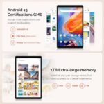 FLYCOAY 10" Android 13 Tablet, 5G, 19GB+128GB, 8000mAh, FHD