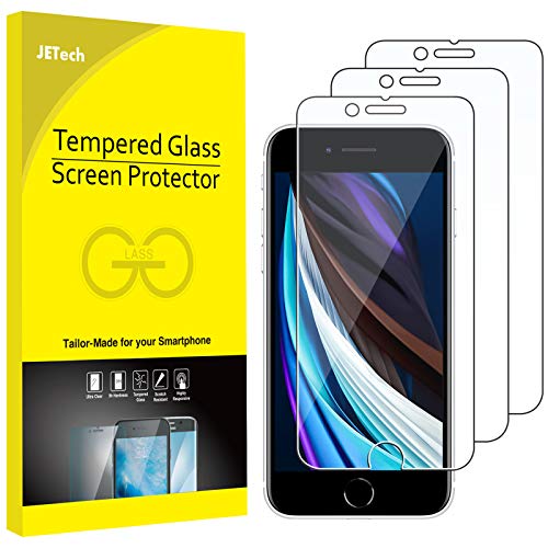 JETech Screen Protector for iPhone SE 3/2, 4.7 cm, 3-Pack
