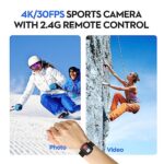 AKASO 4K30fps Waterproof Action Camera - 20MP Dual Screen