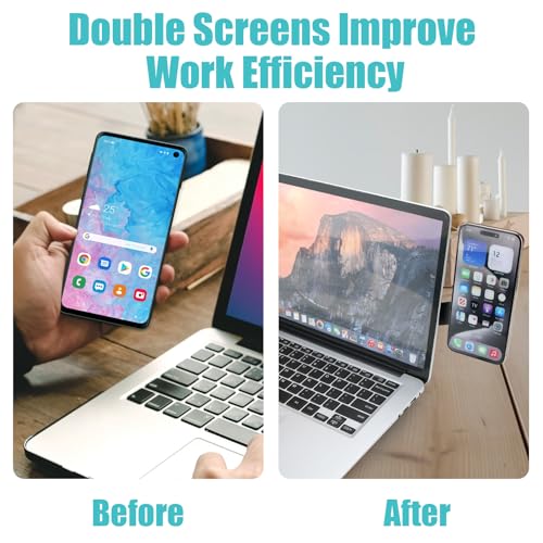 Magnetic Phone Holder for Laptop, Adjustable Side Mount