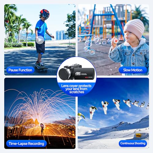 4K 42MP Video Camera 18X Zoom IR Night Vision 3.0" Screen