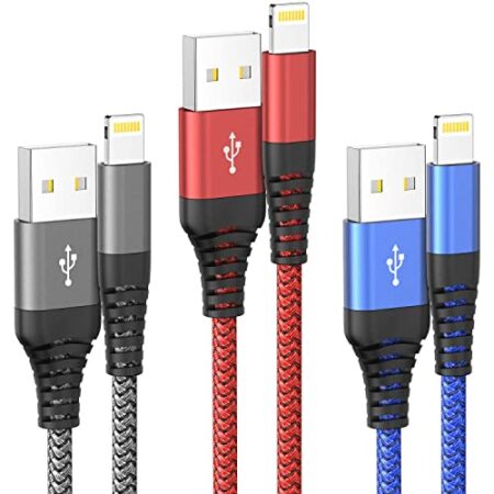 Ofuca 3Pack 1.8M MFi Certified iPhone Charger Cable