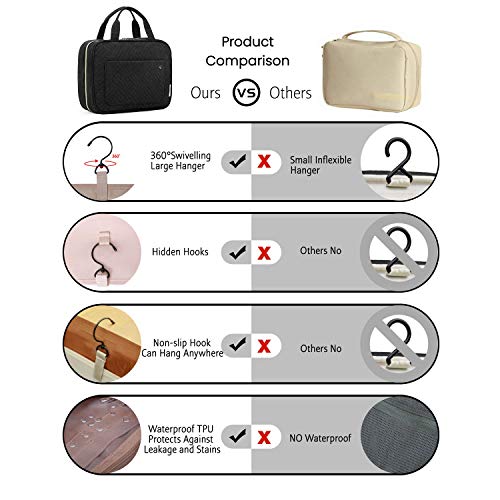 Clear Travel Toiletries Bag, 2 Pcs, TSA Approved, Black