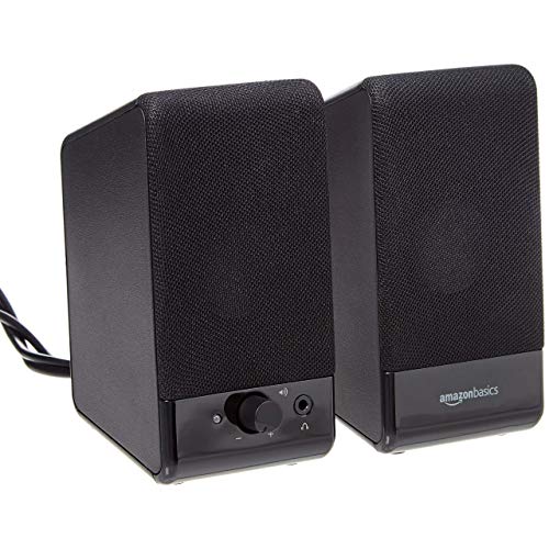 Amazon Basics USB-Powered Computer Speakers, Black