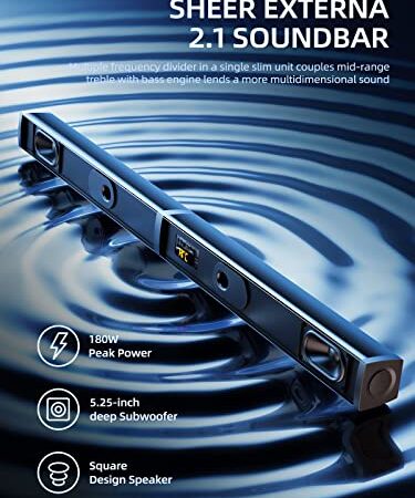 MEREDO 180W Detachable Sound Bar with Subwoofer 2.1CH