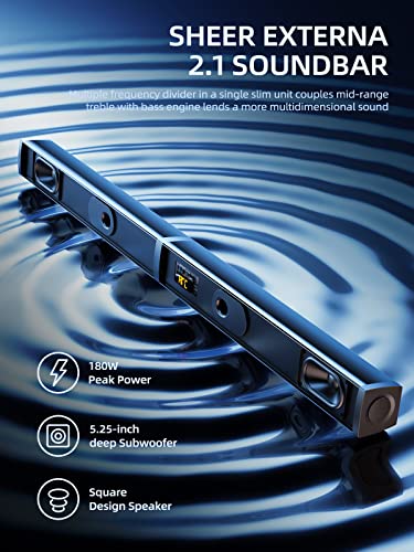 MEREDO 180W Detachable Sound Bar with Subwoofer 2.1CH