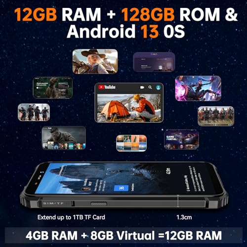 OUKITEL WP32 Rugged Phone - 12GB+128GB, 6" 6300mAh, Green