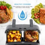 MONCOOK Double Air Fryer 9L with 2 x 4.5L Baskets