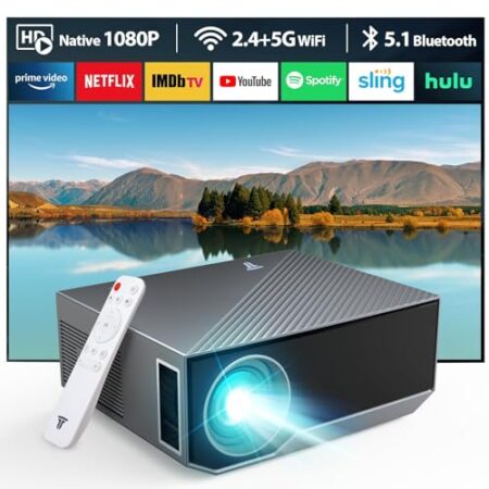 2024 Ultra HD 1080P Portable Projector, 16000 Lumens, WiFi