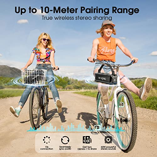 W-KING 60W Bluetooth Speaker, IPX6, 24H Playtime, Portable