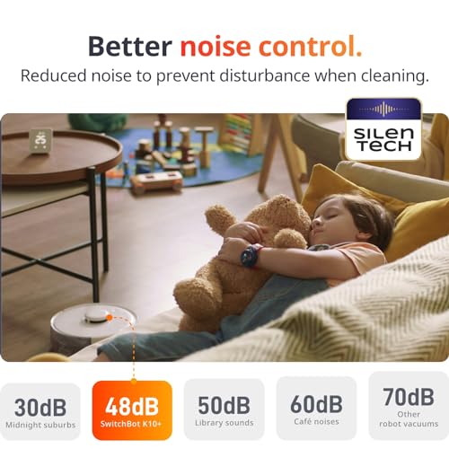 SwitchBot K10+ Mini Robot Vacuum, Self-Emptying, LiDAR, Alexa