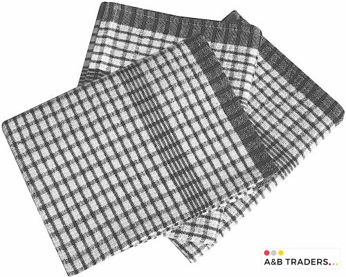 Wonderdry Cotton Tea Towels Pack of 10 (Black)