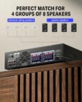 Bluetooth 5.0 Stereo Audio Amplifier, 440W, 4-Channel