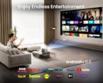 ETOE E3 Pro 4K Projector, Android TV, 600 lm, 150 cm