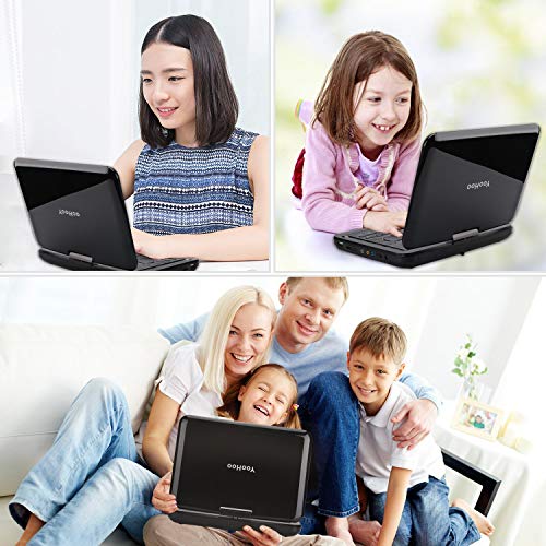 YOOHOO Portable DVD Player 26.7cm with 10.5" HD Swivel Screen