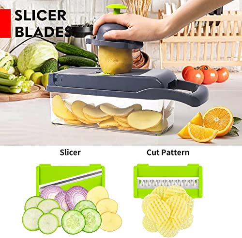 DUMAO 12-in-1 Vegetable Chopper & Mandoline Slicer