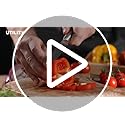 nuovva Kitchen Knife Set with 360° Rotating Stand