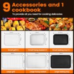 LLIVEKIT 12L Dual Air Fryer Oven, 5.5L Dual Cooking, Black