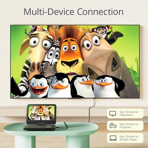 YOTON 31.75 cm Portable DVD Player with 26.67 cm HD Screen