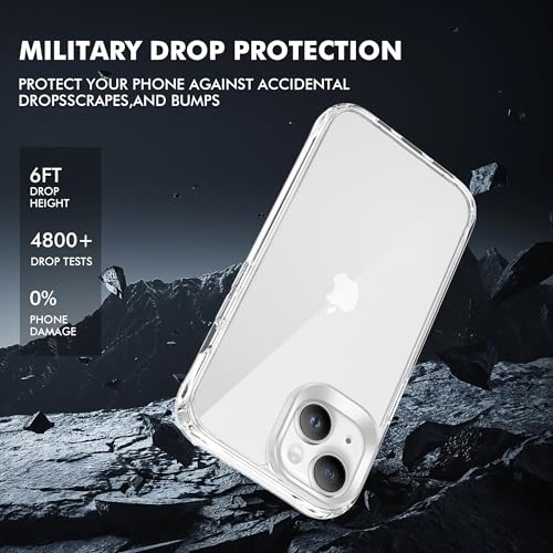 iCatchy Shockproof Clear Case for iPhone 14 (15.5 cm)