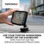 TomTom Sat Nav Adhesive Dashboard Mount Disks, Black