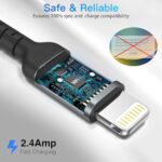 iPhone 0.3M Braided USB A to Lightning Cable 3-Pack (Black)